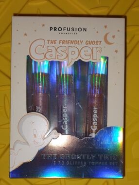 NEW Profusion The Friendly Ghost Trio Glitter Lip Topper Makeup